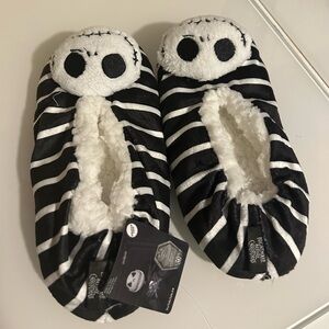 Disney Black and White Striped Slippers